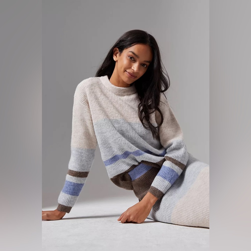 Anthropologie Lynnette Striped Sweater Set